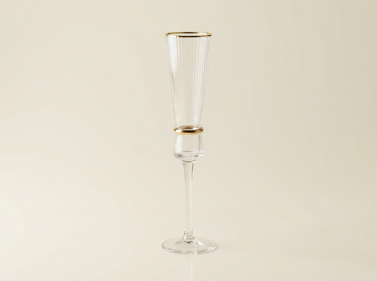 Signature Gold Ring Champagne Glass