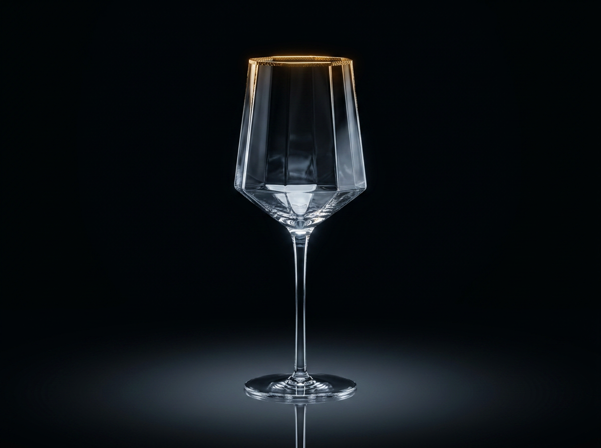 Signature Gold Prism Wine Glass