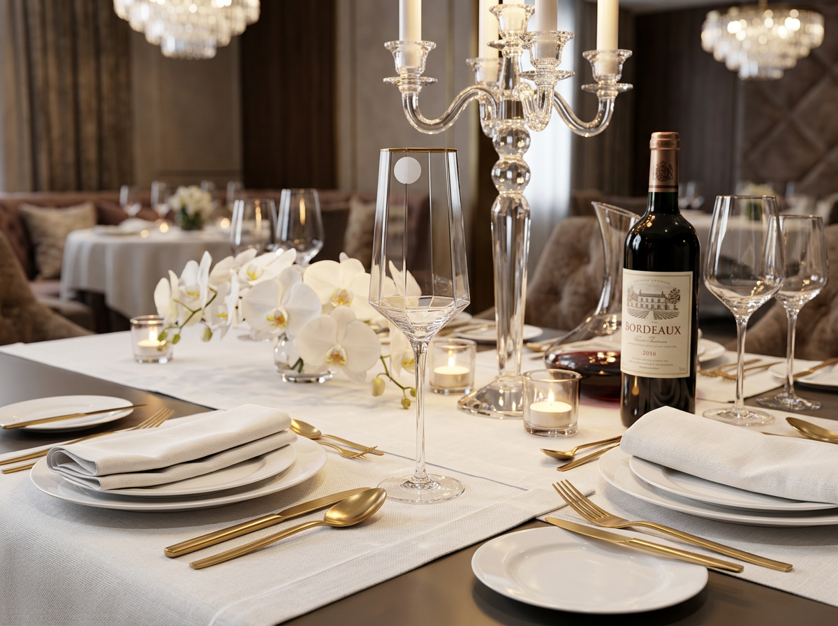 Signature Gold Prism Champagne Glass