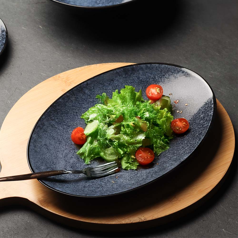 Nebula blue Oval platter (Large)