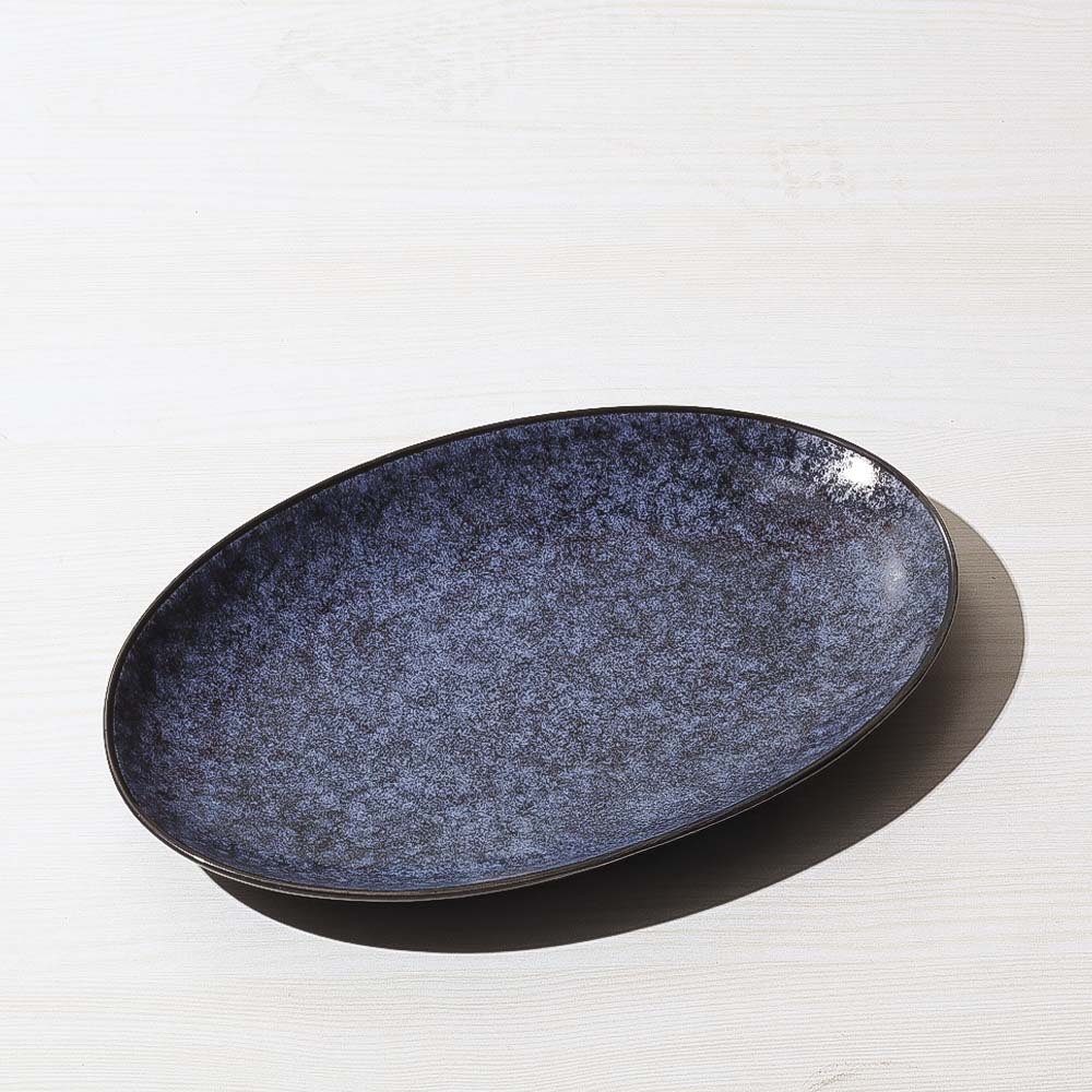 Nebula blue Oval platter (Small)