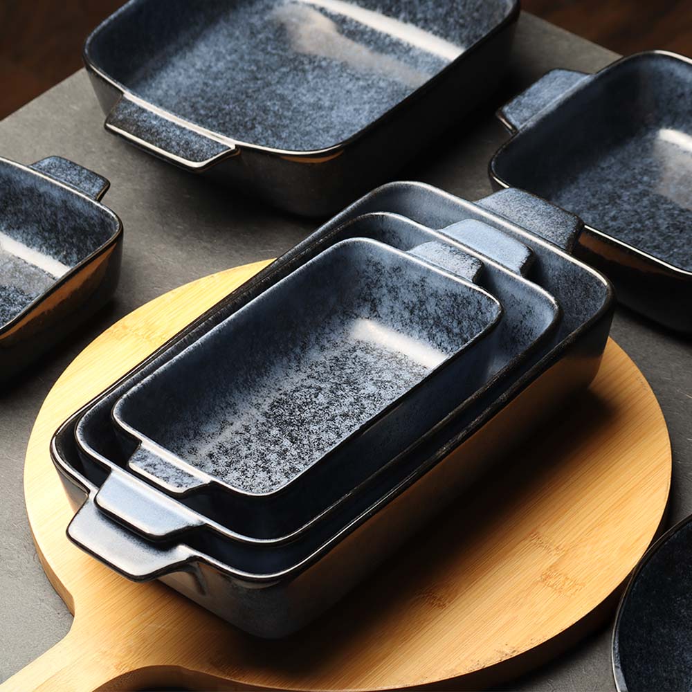 Nebula Blue Rectangle Serving Dish (Large)