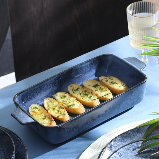 Nebula Blue Rectangle Serving Dish (Large)