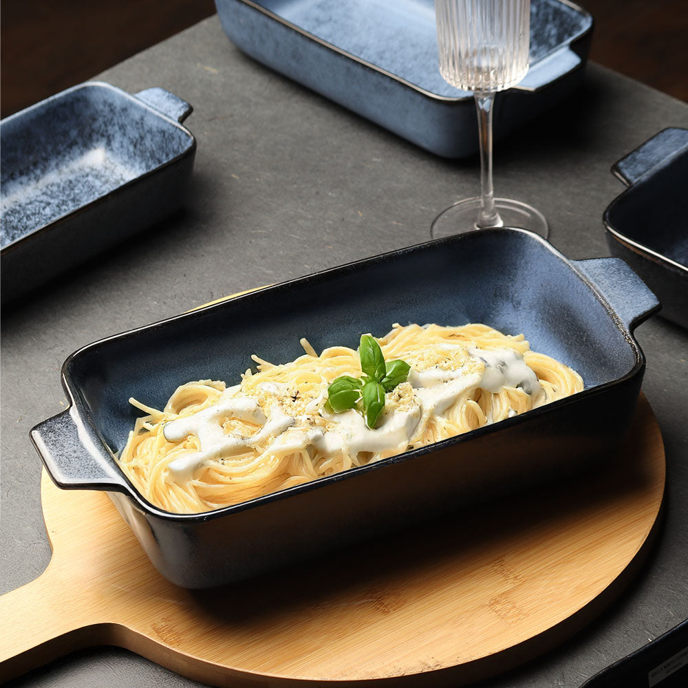 Nebula Blue Rectangle Serving Dish (Large)